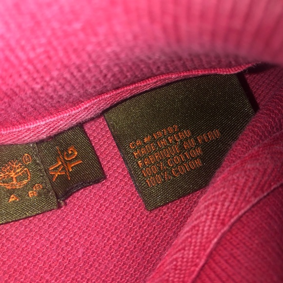 VINTAGE Men's Timberland Small Logo Short Sleeve Polo Shirt Size XL Red - Picture 5 of 6